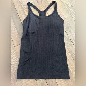 Black Ribbed Women's Tank Top